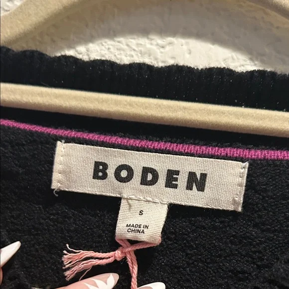 Boden Diane Pointelle Sweater in Black Size S - Picture 4 of 5